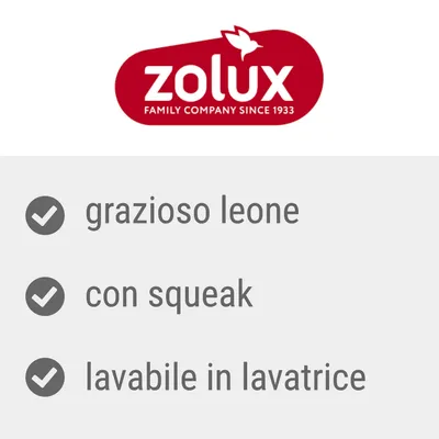 zolux FAMILY COMPANY SINCE 1933. grazioso leone, con squeak, lavabile in lavatrice