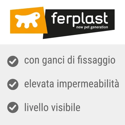 ferplast new pet generation. con ganci di fissaggio, elevata impermeabilità, livello visibile.
