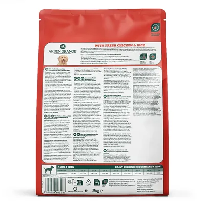 Arden Grange Daily 1+ Adult with Fresh Chicken & Rice - 2kg Arden Grange Daily 1+ Adult with Fresh Chicken & Rice - 2kg
