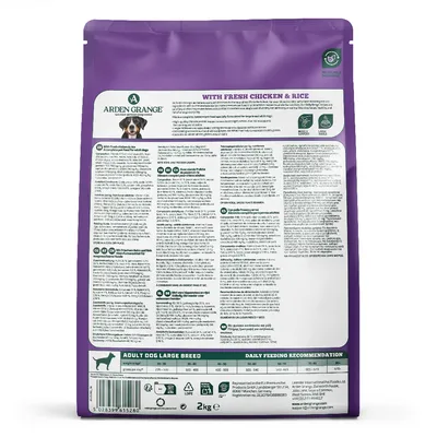 Arden Grange Daily Large Breeds 1+ Adult with Fresh Chicken & Rice - 2kg Arden Grange Daily Large Breeds 1+ Adult with Fresh Chicken & Rice - 2kg