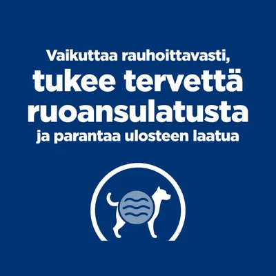 Vaikuttaa rauhoittavasti, tukee tervettä ruoansulatusta ja parantaa ulosteen laatua