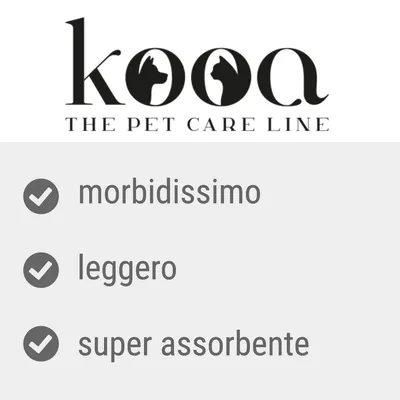kooa THE PET CARE LINE. morbidissimo, leggero, super assorbente.