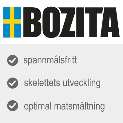 BOZITA, spannmålsfritt, skelettets utveckling, optimal matsmältning
