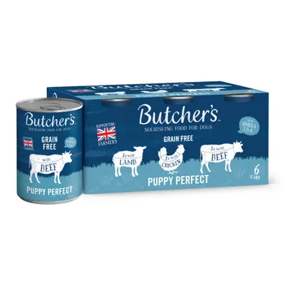 Butcher's Grain Free Puppy Perfect 6 x 400g - Mixed Pack Butcher's Grain Free Puppy Perfect 6 x 400g - Mixed Pack