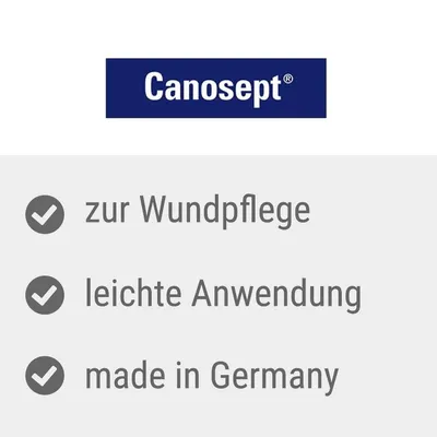 Canosept. For wound care, easy to use, made in Germany.