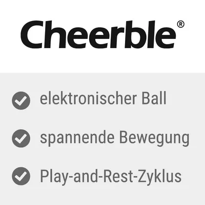 Cheerble elektronisk katteleke Wicked Ball, grå