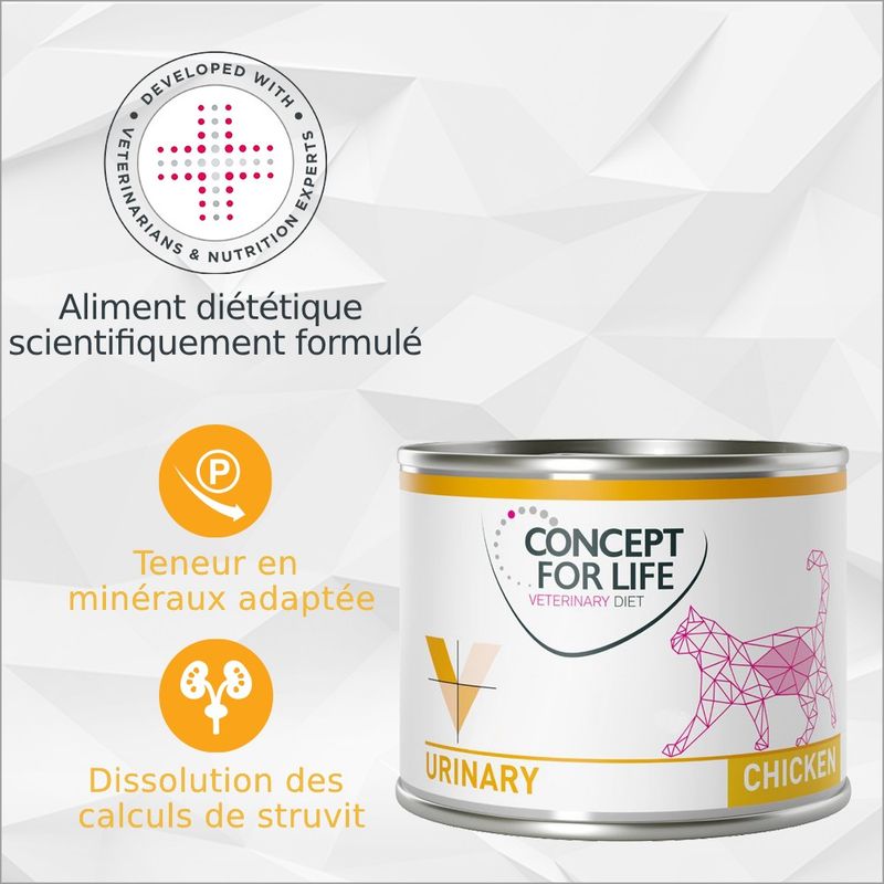 Concept for Life Veterinary Diet Urinary, poulet