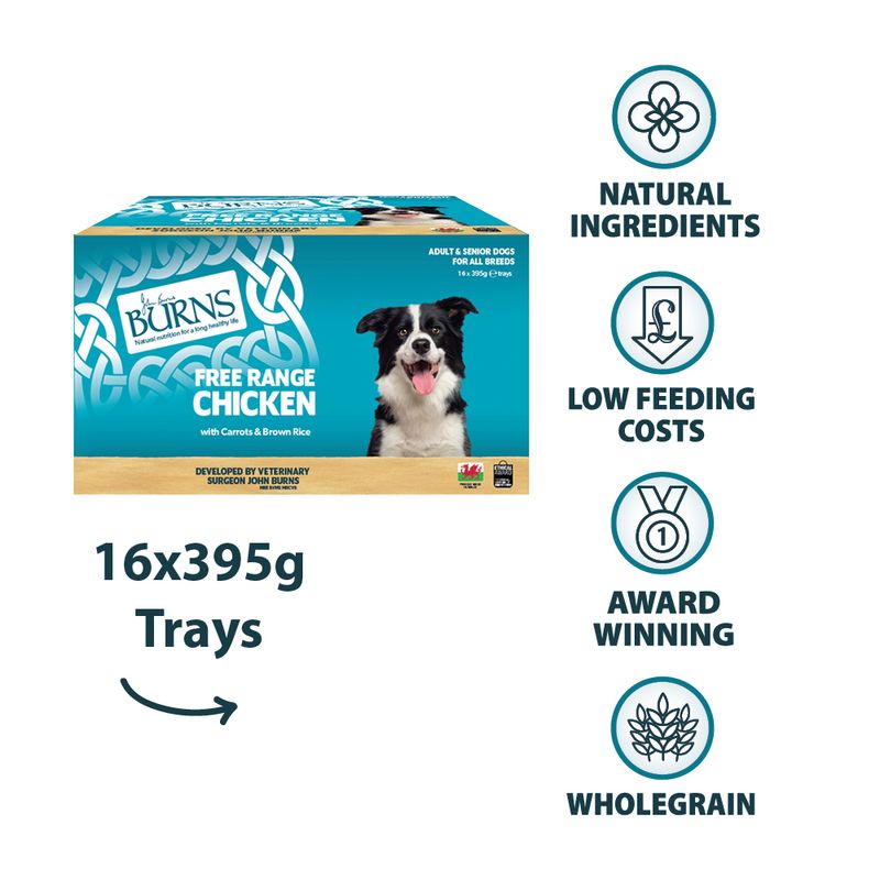 Burns natvoer voor honden 16 x 395 g