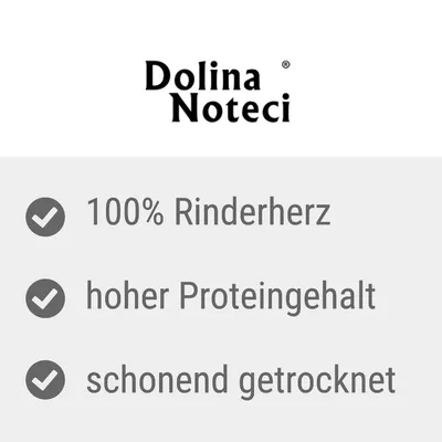 Dolina Noteci. 100 % goveje srce, visoka vsebnost beljakovin, nežno sušeno.