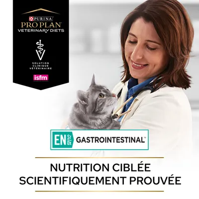Purina Pro Plan Veterinary Diets, Solution clinique vétérinaire, ISFM, EN St/Ox Gastrointestinal, Nutrition ciblée scientifiquement prouvée