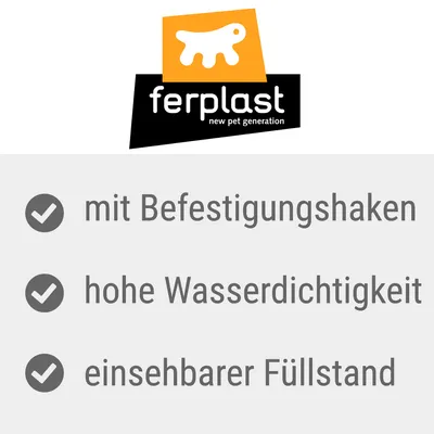 ferplast new pet generation. Egenskaper: med fästhakar, hög vattentäthet, synlig fyllnadsnivå.