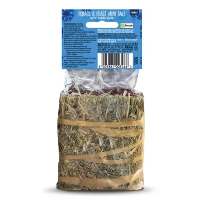 Burgess Excel Forage & Feast Mini Bale with Cornflower - 100g Burgess Excel Forage & Feast Mini Bale with Cornflower - 100g