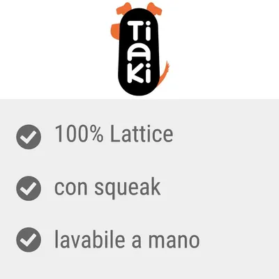 Tiaki. 100% Lattice, con squeak, lavabile a mano.