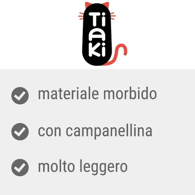 Tiaki, materiale morbido, con campanellina, molto leggero