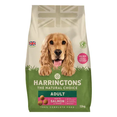 Harringtons The Natural Choice Adult, rich in salmon and potato, high meat freshly prepared, 12kg bag, 100% complete food