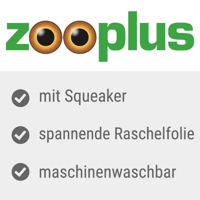 Zooplus. S piskajočo igračo, vznemirljiva šumeča folija, pralno v pralnem stroju.