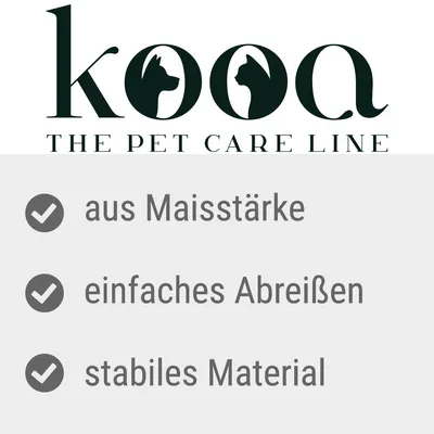 kooa. The Pet Care Line. Характеристики: из кукурузного крахмала, легко отрываются, прочный материал.