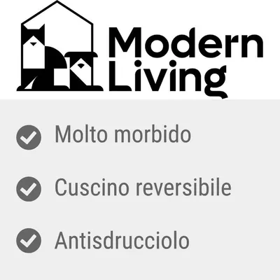 Modern Living. Molto morbido, cuscino reversibile, antisdrucciolo.