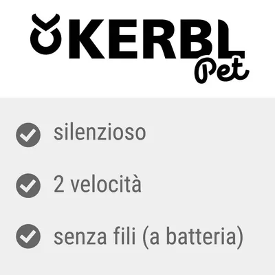 KERBL Pet, silenzioso, 2 velocità, senza fili (a batteria)