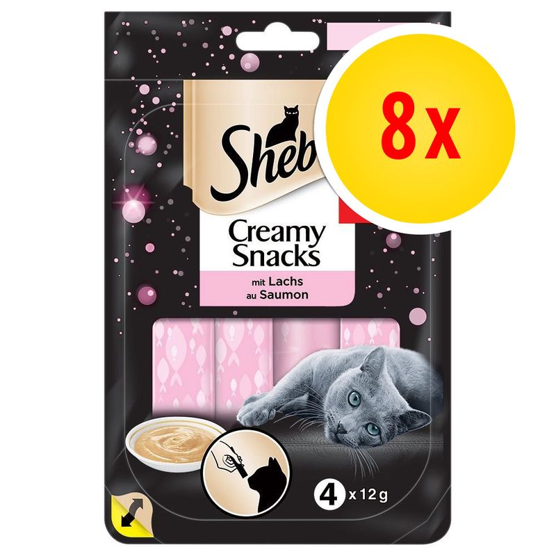Lots économiques Sheba Creamy Snacks 8 x 12 g