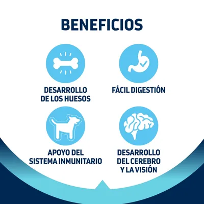 Beneficios: desarrollo de los huesos, fácil digestión, apoyo del sistema inmunitario, desarrollo del cerebro y la visión.