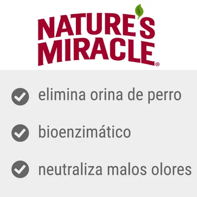 Nature's Miracle. Elimina orina de perro, bioenzimático, neutraliza malos olores.