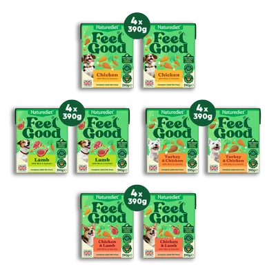 Naturediet Feel Good Adult - Selection Pack - 16 x 390g Naturediet Feel Good Adult - Selection Pack - 16 x 390g