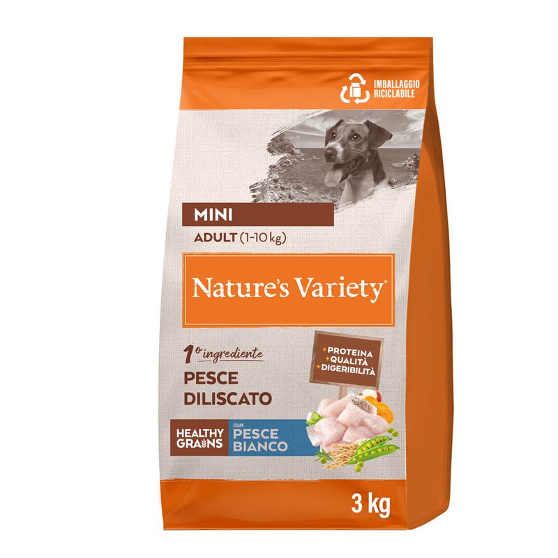 Nature's Variety Healthy Grains Mini Adult Pesce bianco