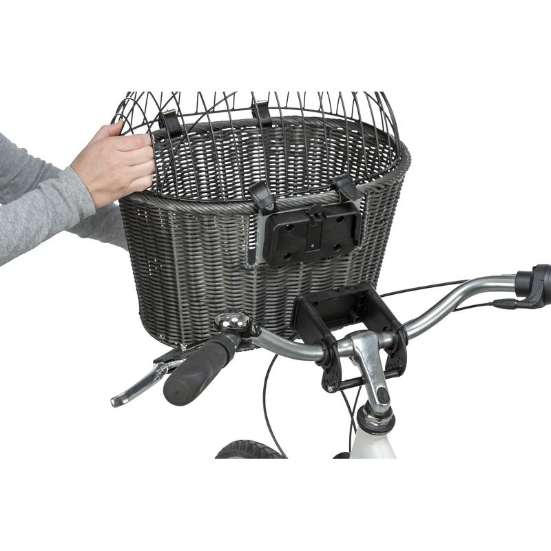 Panier avant pour vélo en osier Trixie pour chien