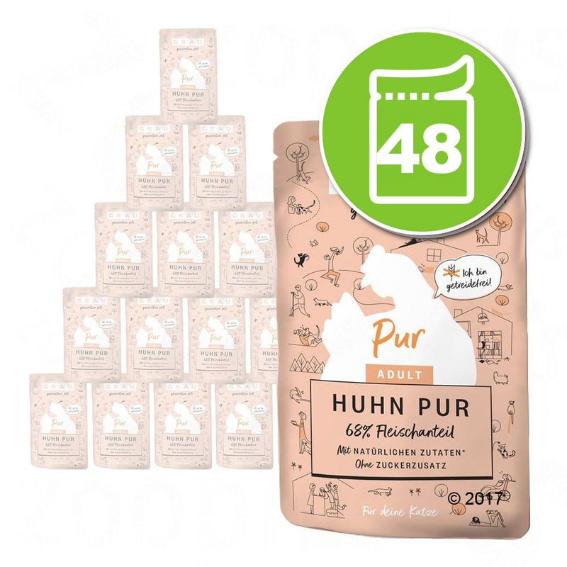 Lot Grau Bouchées gourmandes 48 x 125 g pour chat