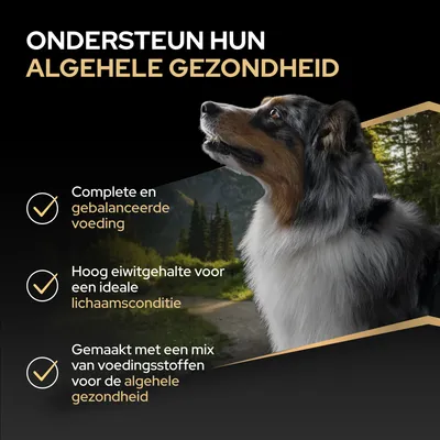 Ondersteun de algehele gezondheid: volledige en uitgebalanceerde voeding, hoog eiwitgehalte voor een ideale lichaamsconditie, mix van voedingsstoffen voor de gezondheid.