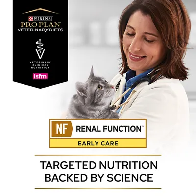Purina Pro Plan Veterinary Diets, NF Renal Function Early Care, Targeted Nutrition Backed by Science, Veterinary Clinical Nutrition, isfm. Tekst na engleskom jeziku.