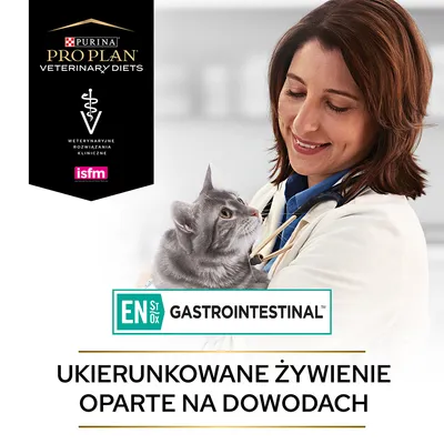 Purina Pro Plan Veterinary Diets, EN St/Ox Gastrointestinal. Weterynaryjne rozwiązania kliniczne ISFM. Ukierunkowane żywienie oparte na dowodach.