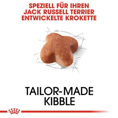 Speziell für Jack Russell Terrier entwickelte Krokette. Tailor-made Kibble.