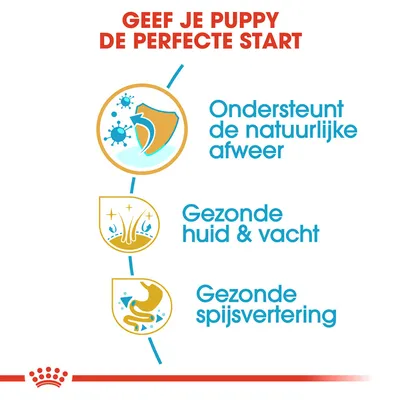 Geef je puppy de perfecte start. Ondersteunt de natuurlijke afweer, gezonde huid & vacht, gezonde spijsvertering.