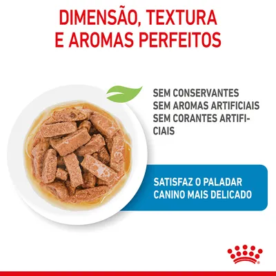 Dimensão, textura e aromas perfeitos. Sem conservantes, sem aromas artificiais, sem corantes artificiais. Satisfaz o paladar canino mais delicado.
