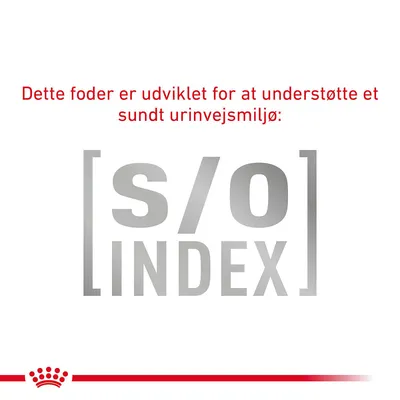 Dette foder er udviklet for at understøtte et sundt urinvejsmiljø: [s/o] INDEX
