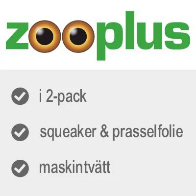 zooplus. i 2-pack, squeaker & prasselfolie, maskintvätt
