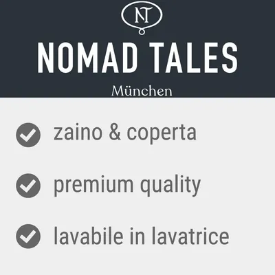 Nomad Tales München: zaino & coperta, premium quality, lavabile in lavatrice.