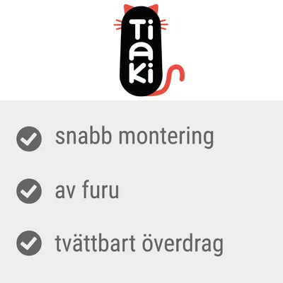 Tiaki. Snabb montering, av furu, tvättbart överdrag.