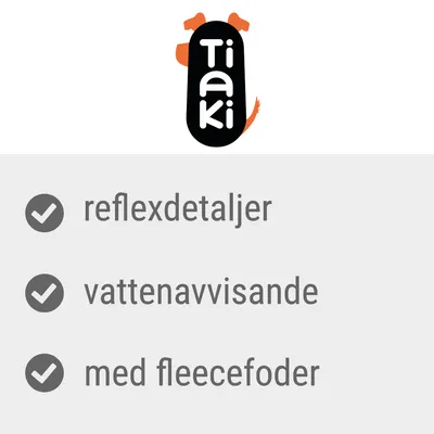 Tiaki. reflexdetaljer, vattenavvisande, med fleecefoder