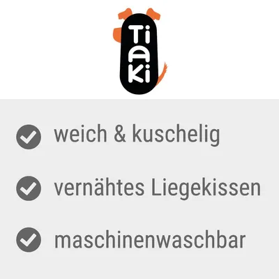 Tiaki. Weich & kuschelig, vernähtes Liegekissen, maschinenwaschbar.