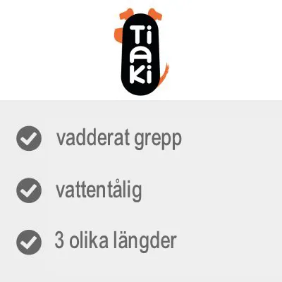 Tiaki. Vadderat grepp, vattentålig, 3 olika längder.