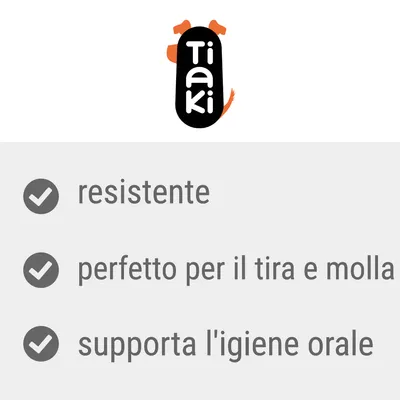 Tiaki. resistente, perfetto per il tira e molla, supporta l'igiene orale