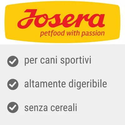 Josera petfood with passion. per cani sportivi, altamente digeribile, senza cereali.