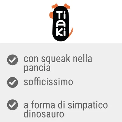 Tiaki. con squeak nella pancia, sofficissimo, a forma di simpatico dinosauro