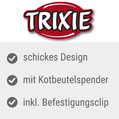 Trixie. Smart design, med poseholder til hundeposer, inkl. fastgørelsesklips.