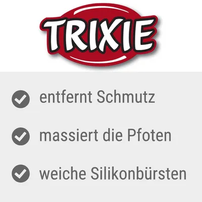 Trixie. Удаляет грязь, массирует лапы, мягкие силиконовые щётки.