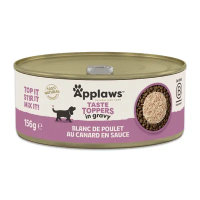 Lot économique Applaws Taste Toppers Natural en sauce 24 x 156 g - poulet, canard Lot économique Applaws Taste Toppers Natural en sauce 24 x 156 g - poulet, canard