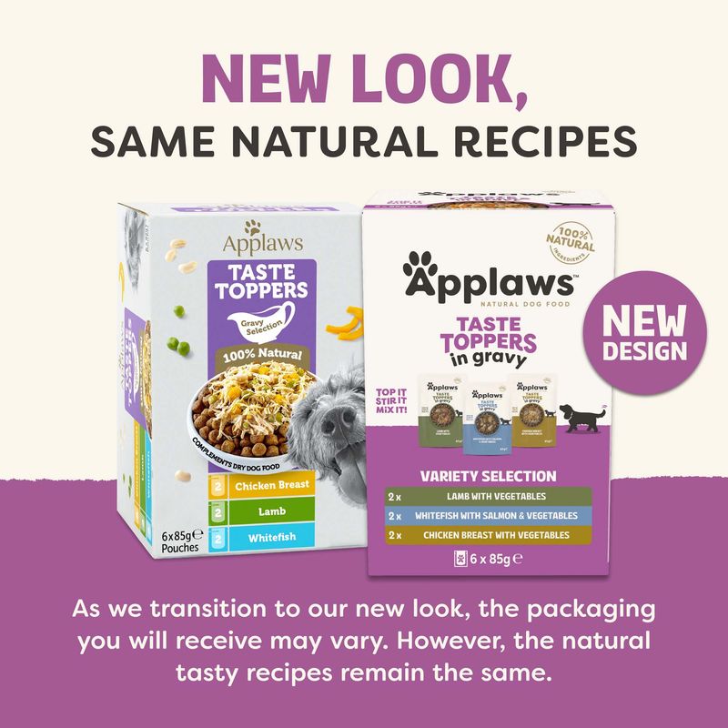  Икономична опаковка Applaws Taste Toppers за кучета 12 x 85 г